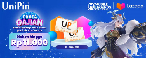 Promo Diskon Hingga Rp 11.000 Voucher UniPin dan Voucher Games di Pesta Gajian Lazada Mei 2023